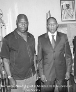 Namakoro Niaré avec le ministre de la Jeunesse du Mali