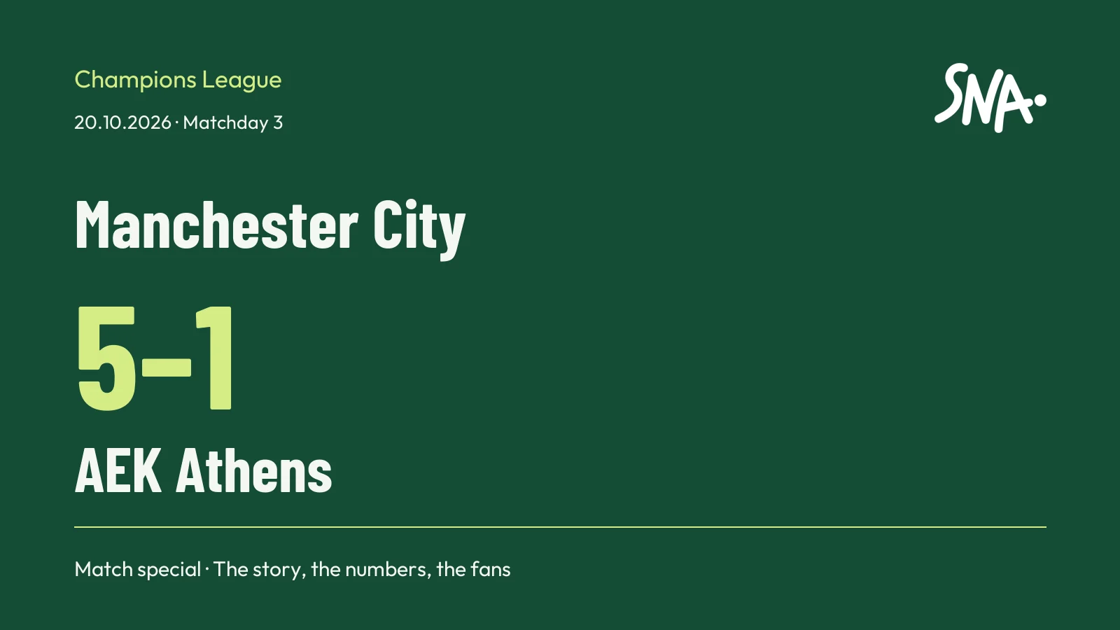 Manchester City 5–1 AEK Athens · 20.10.2026