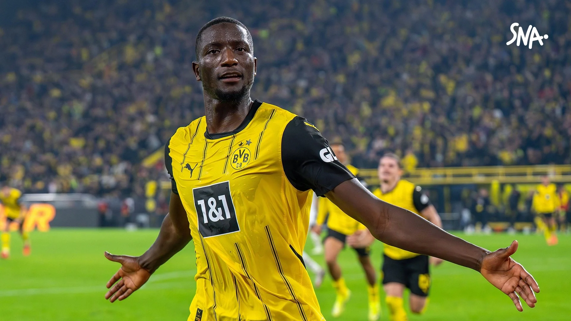 Serhou Guirassy celebrates his goal against St. Pauli on 18 October 2024. Archive photograph.