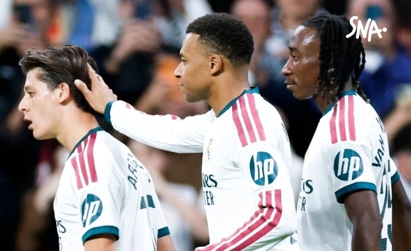 Arda Güler, Kylian Mbappé et Yan Diomandé