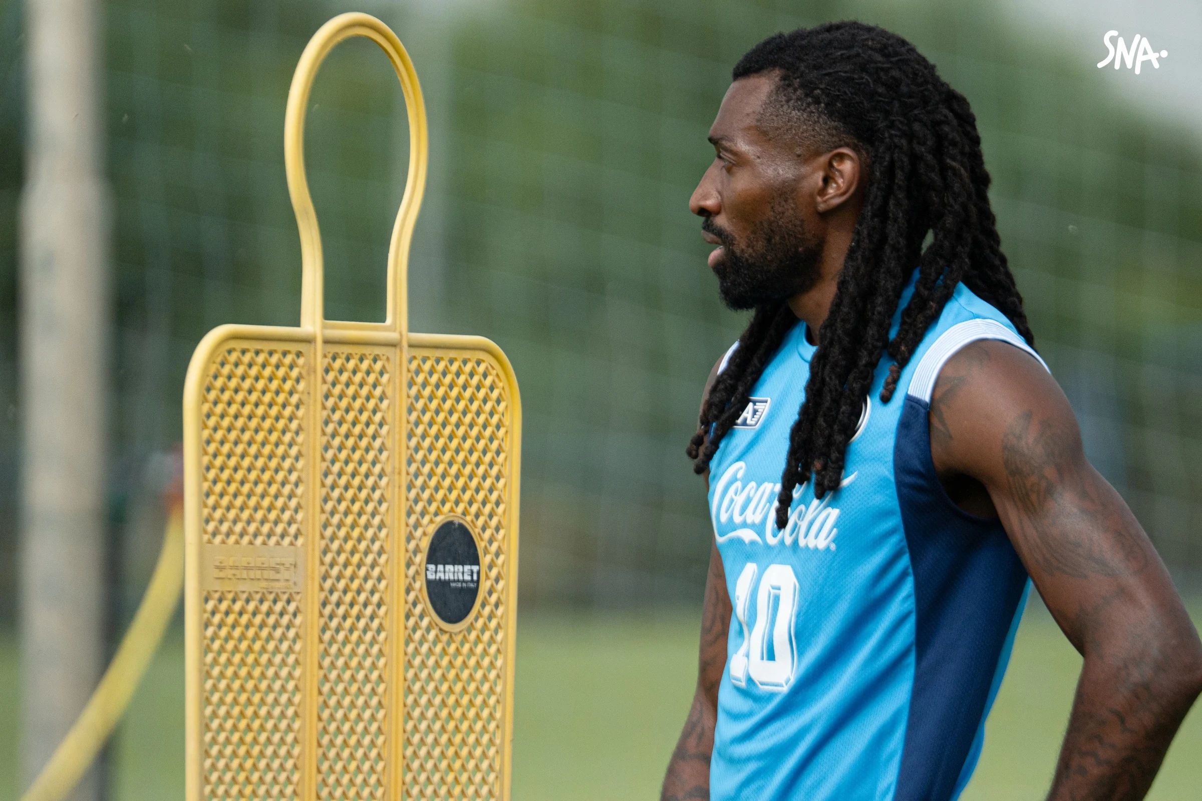André-Frank Zambo Anguissa at Napoli training on 22 October 2026, ahead of the Roma match.