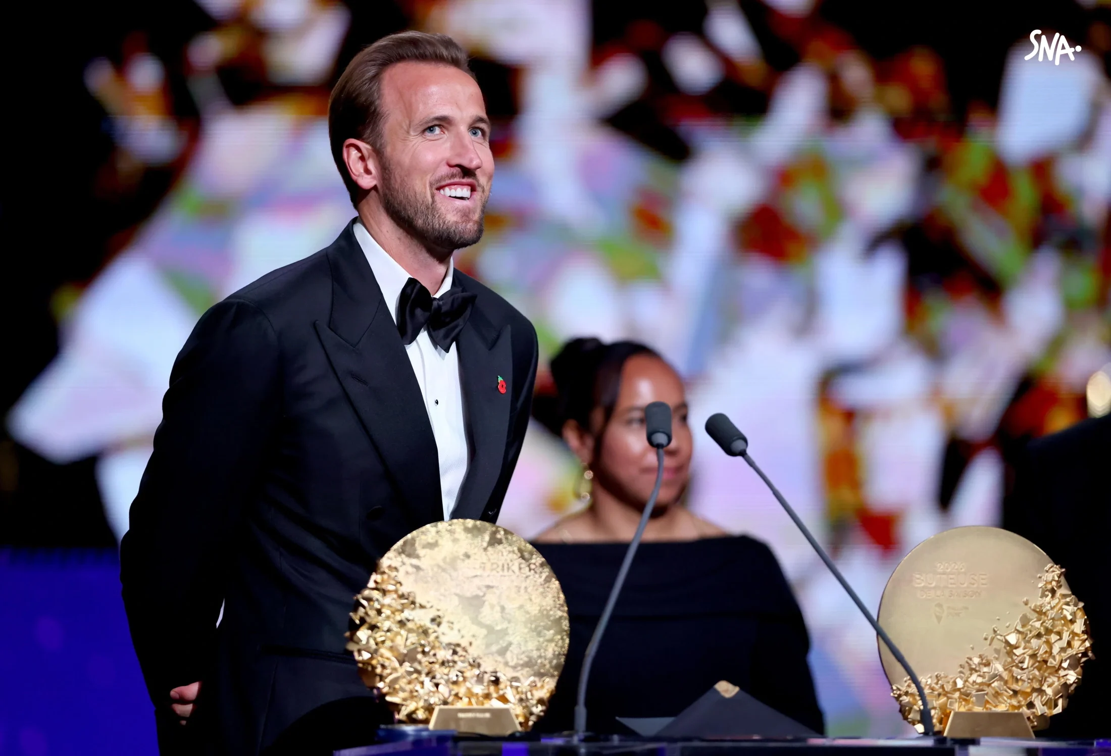 Harry Kane lors de la remise du trophée Gerd Müller à Londres, le 26 octobre 2026