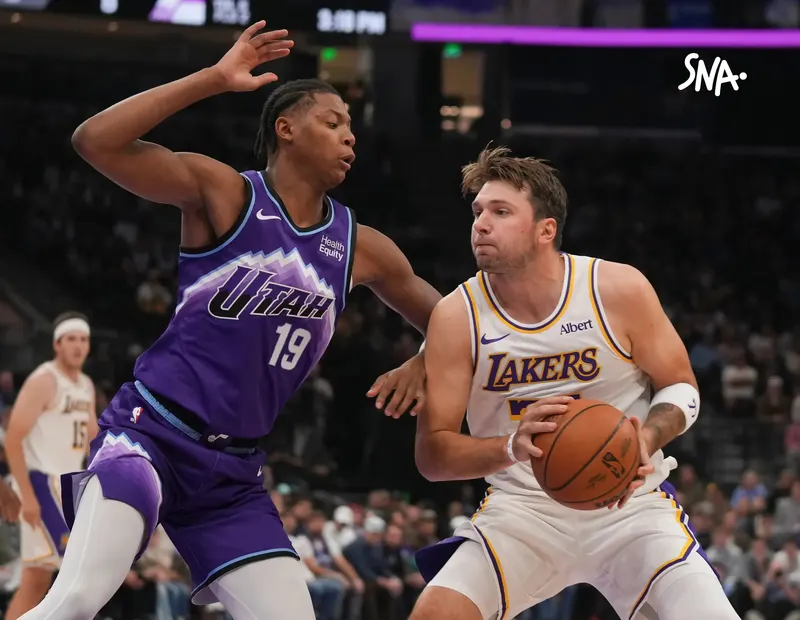 Luka Dončić face à Utah, le 25 octobre 2026 à Salt Lake City.