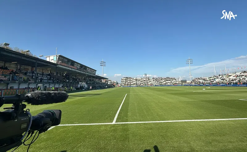 Venezia–Napoli, vue du bord du terrain avant le match du 17 octobre 2026.