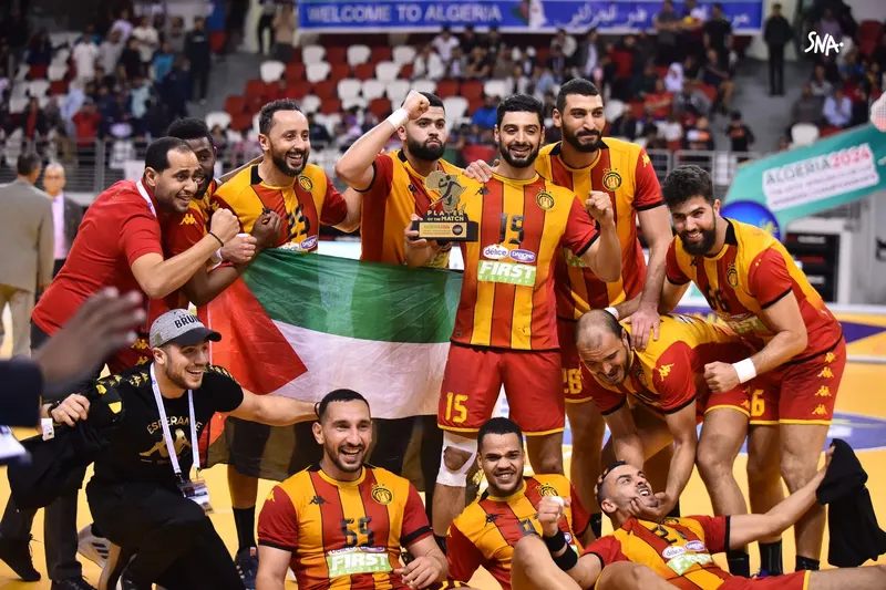 Espérance Sportive de Tunis after winning the African Cup Winners' Cup on 27 April 2024 in Algeria. File picture.