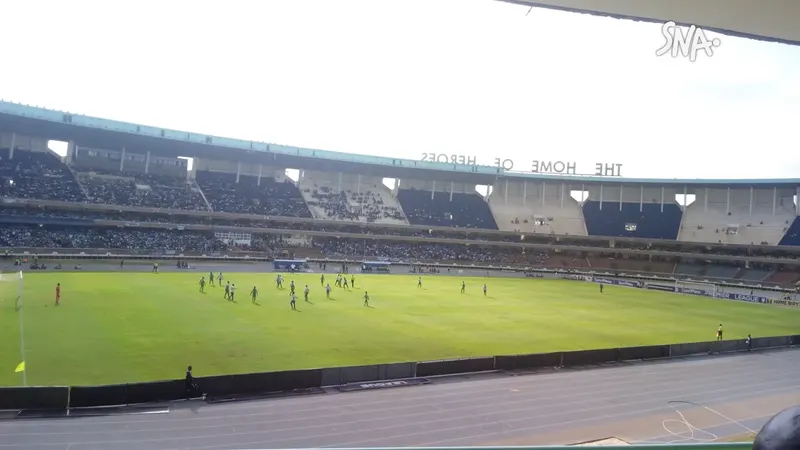 Vue d’archive du stade de Kasarani à Nairobi en février 2019, avec sa piste et ses tribunes.