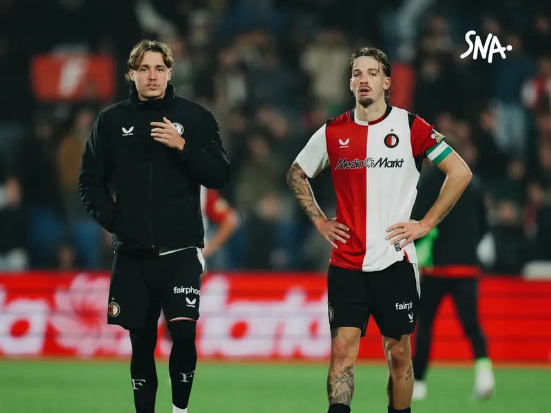 Des joueurs de Feyenoord après le match nul contre Fortuna Sittard, le 31 octobre 2026.