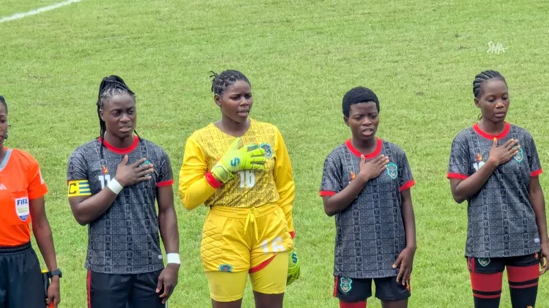 Tabitha Chawinga et ses coéquipières en tenue de sélection lors de l’amical Zambie–Malawi, le 25 février 2025.