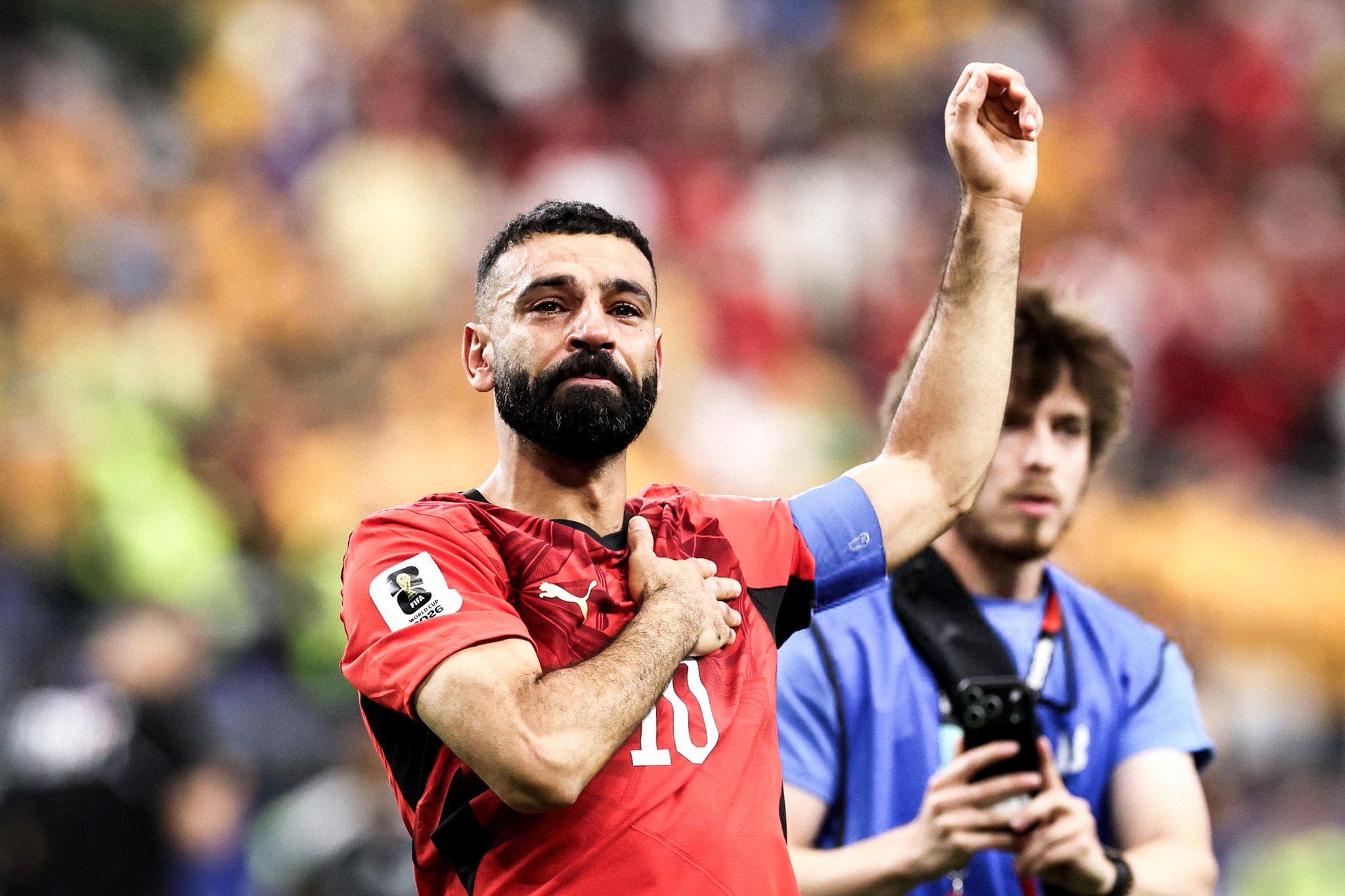 Mohamed Salah en pleurs apr&egrave;s la qualification historique