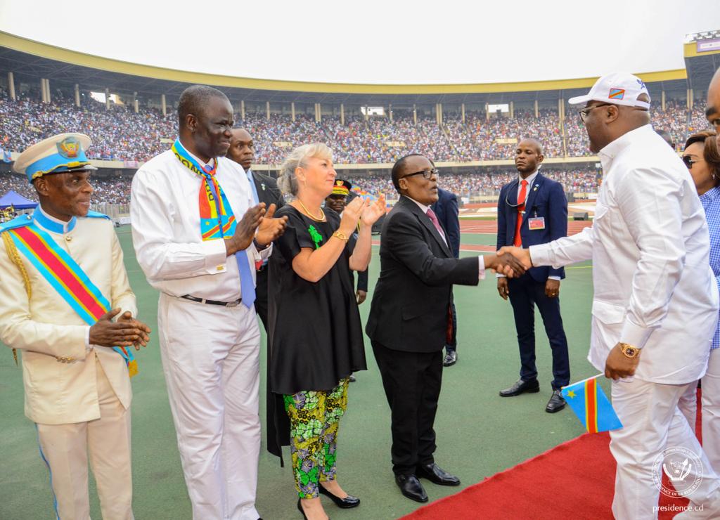 Le pr&eacute;sident F&eacute;lix Tshisekedi lan&ccedil;ant les IX&egrave;mes Jeux de la Francophonie.