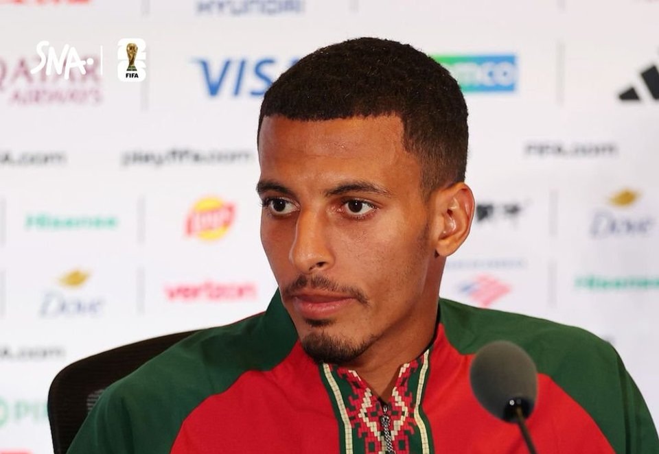Azzedine Ounahi en conf&eacute;rence de presse d&rsquo;avant-match contre l&rsquo;&Eacute;cosse.