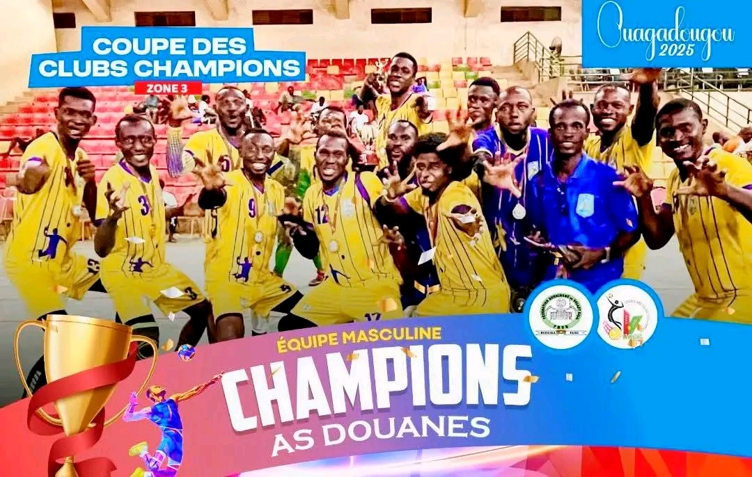 Volleyball : doublé historique de l'AS Douanes du Burkina à la Coupe des clubs champions