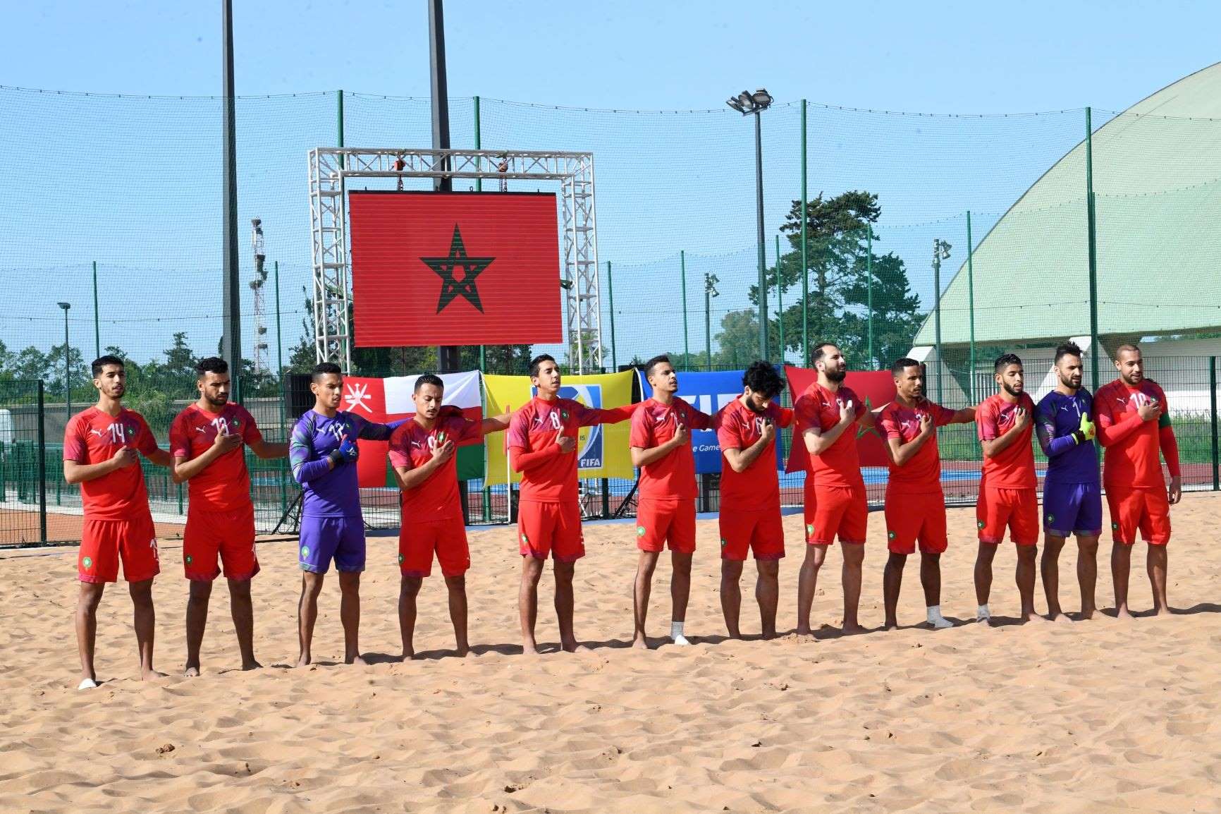 The Moroccan beach soccer selection.