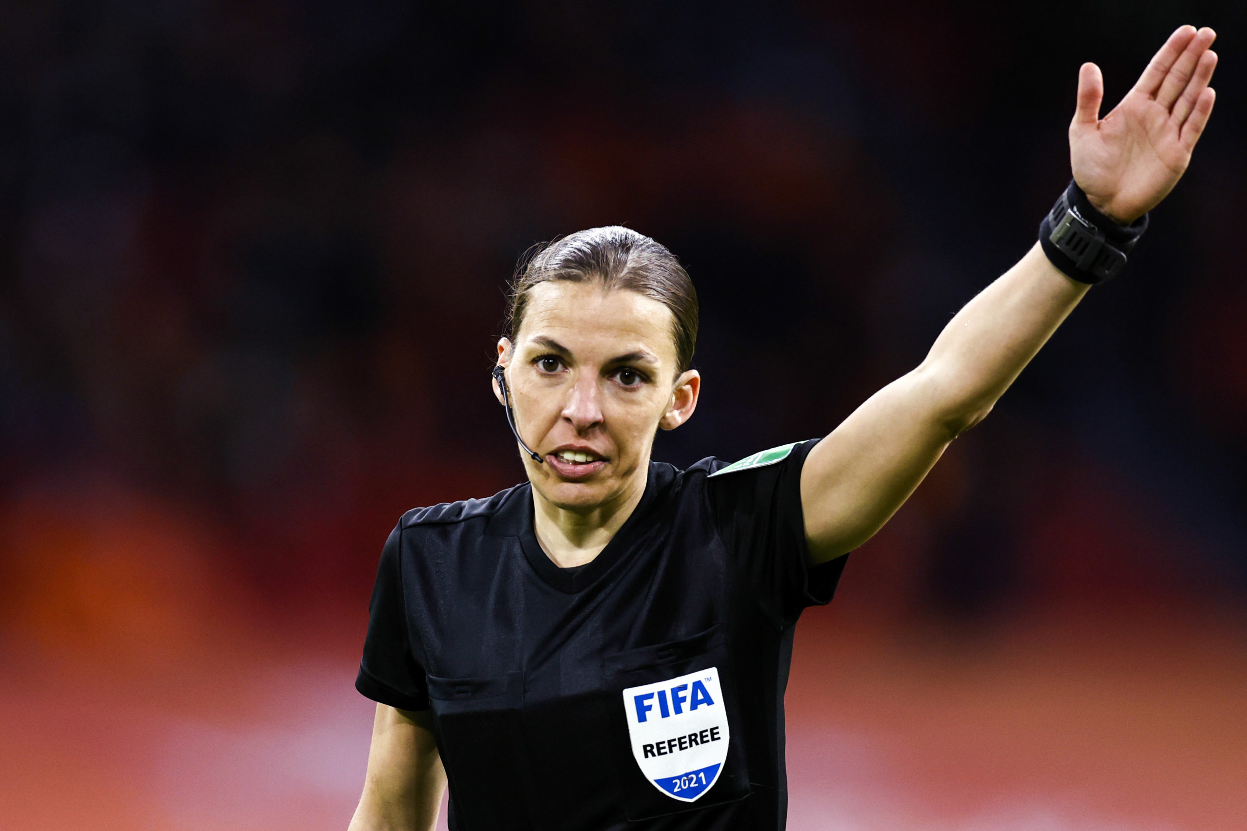AMSTERDAM - Referee Stephanie Frappart during the World Cup qualifying match between the Netherlands and Latvia at the Johan Cruijff Arena on March 27 in Amsterdam, Netherlands. ANP MAURICE VAN STEEN 

Photo by Icon Sport - Stephanie FRAPPART - Amsterdam ArenA - Amsterdam (Pays Bas)