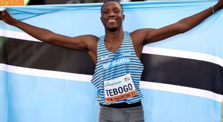 Letsile Tebogo, champion du monde du 100 m des moins de 20 ans