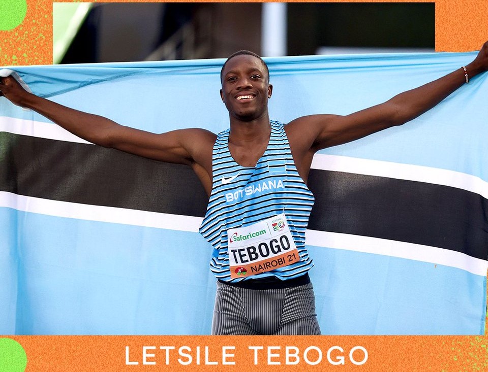 Letsile Tebogo, champion du monde du 100 m des moins de 20 ans