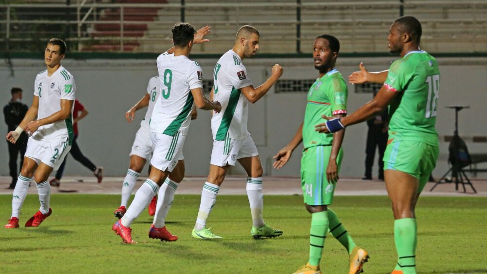 Algérie-Djibouti (8-0), le 2 septembre à Blida. Deux mois après le match aller, les deux équipes se retrouveront en Egypte pour le retour. 