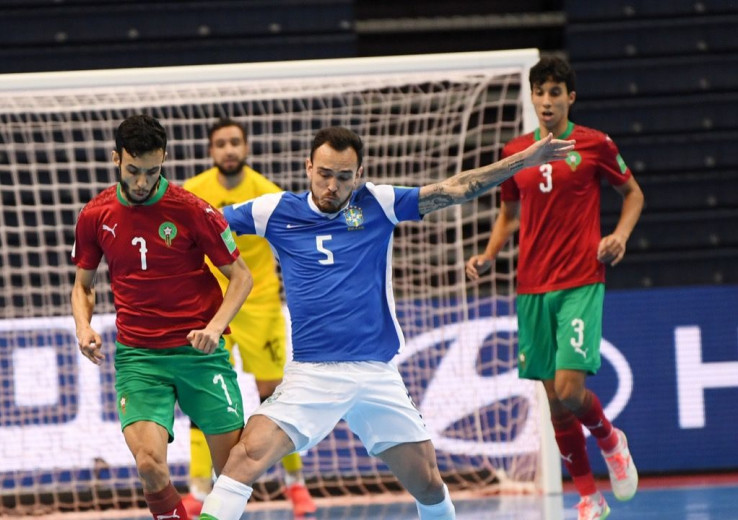 Maroc-Brésil, le 26 septembre 2021, en quart de finale de la Coupe du monde de futsal