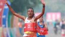 Tsehay Gemechu semi-marathon de Lisbonne