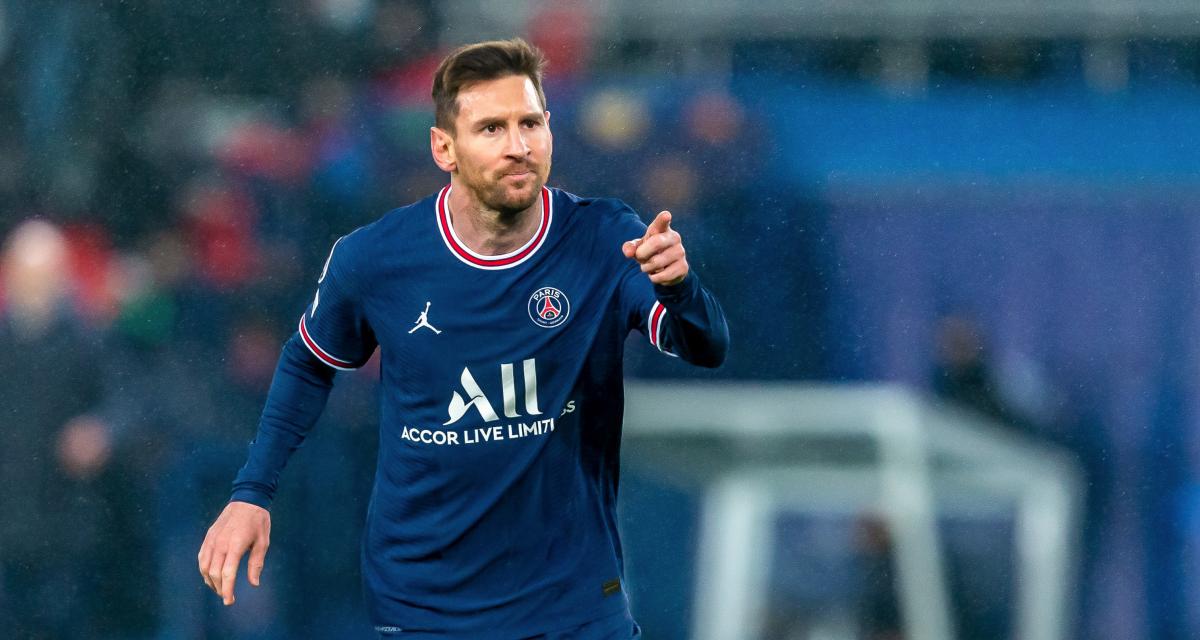 Lionel Messi célèbre un de ses deux buts face à Bruges.