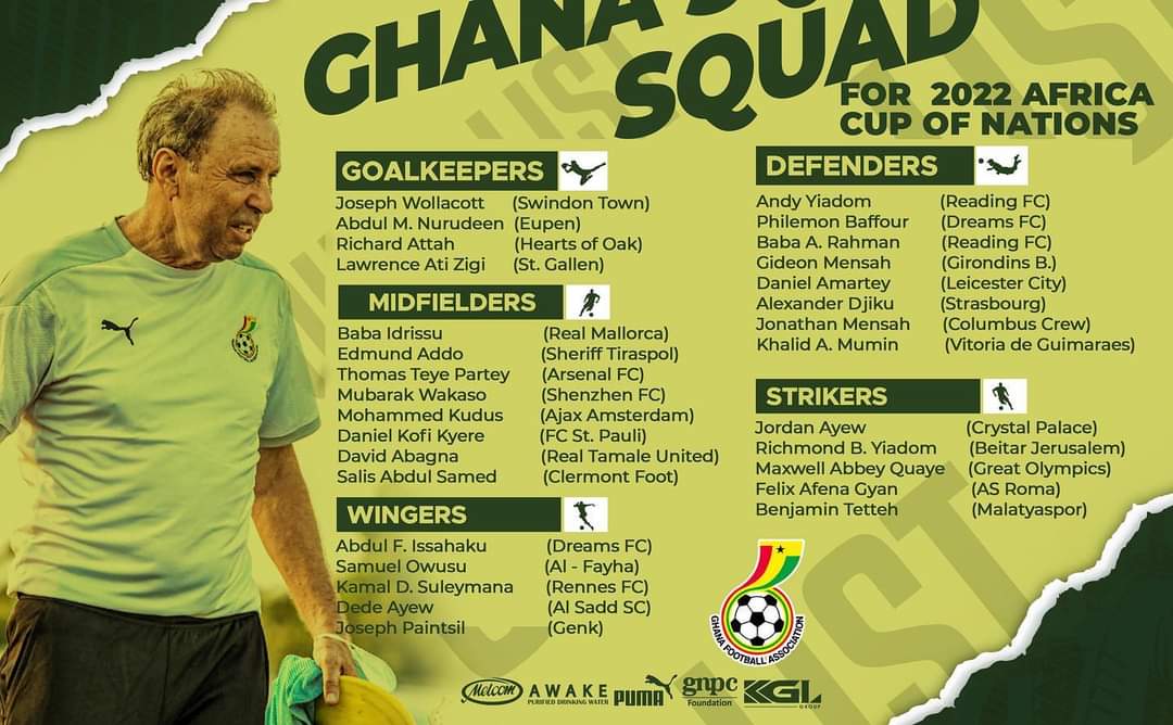La présélection du Ghana pour la CAN 2021
