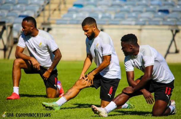 Les Black Stars du Ghana à l'entrainement 