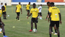 Bamba Dieng à l'entraînement avec l'équipe nationale du Sénégal