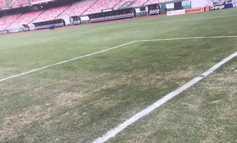 La pelouse du stade Japoma