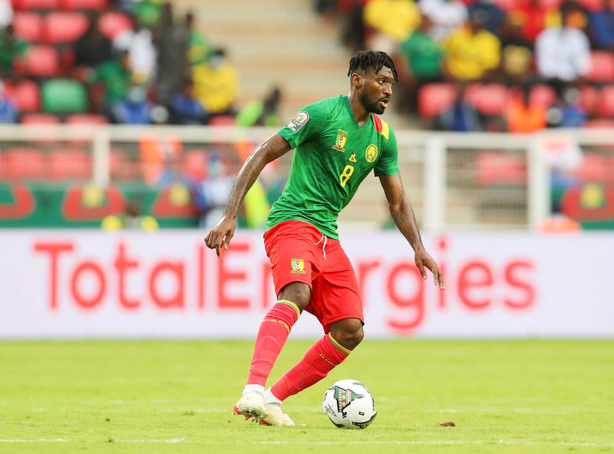 Andre Zambo Anguissa of Cameroon during the 2021 Africa Cup of Nations Afcon Finals football Cameroon and Ethiopia at Olembe Stadium in Yaounde, Cameroon on 13 January 2022 ©Muzi Ntombela/Sports Inc - Photo by Icon sport