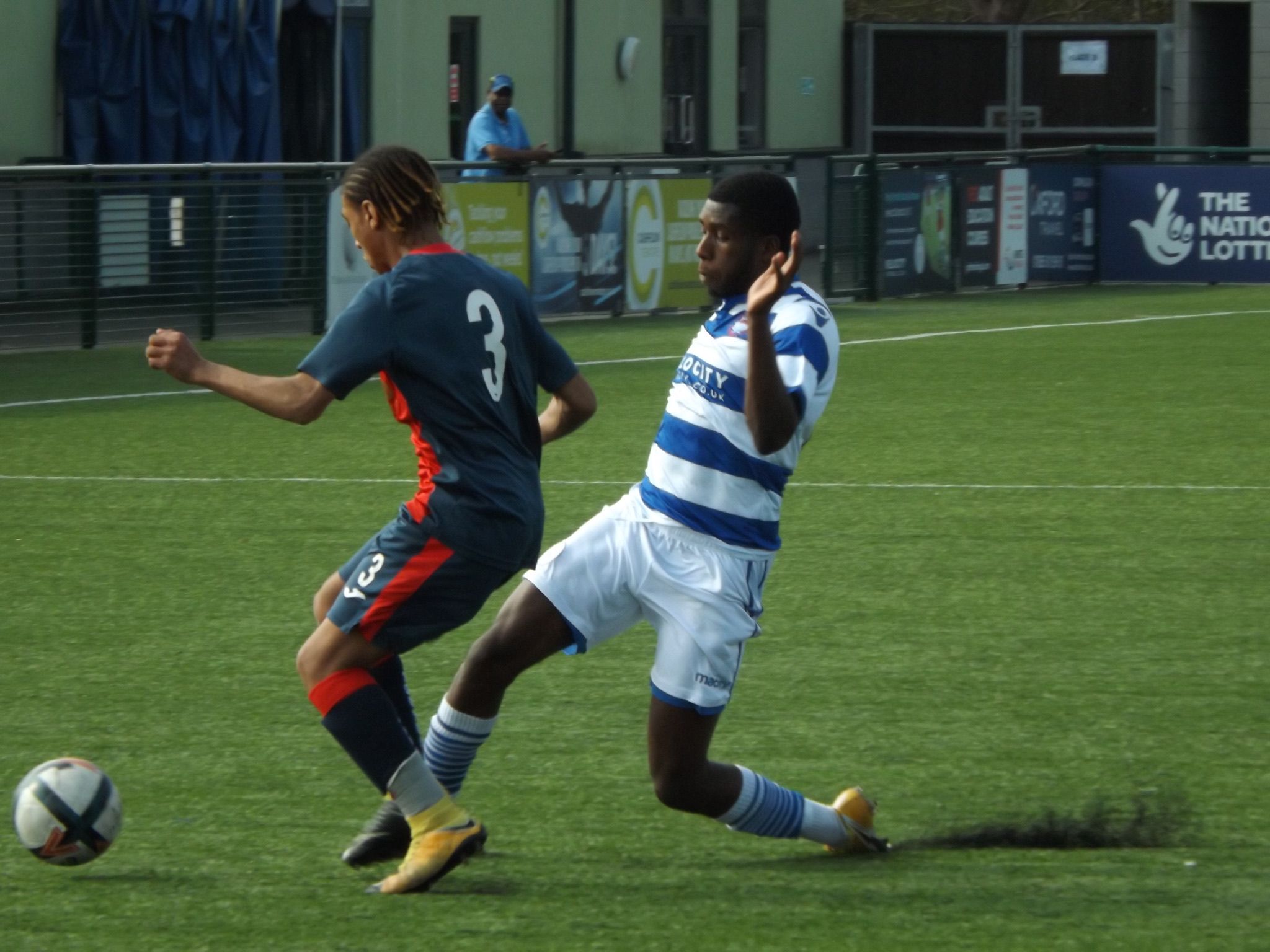 England born and Oxford captain Pelumi in action 