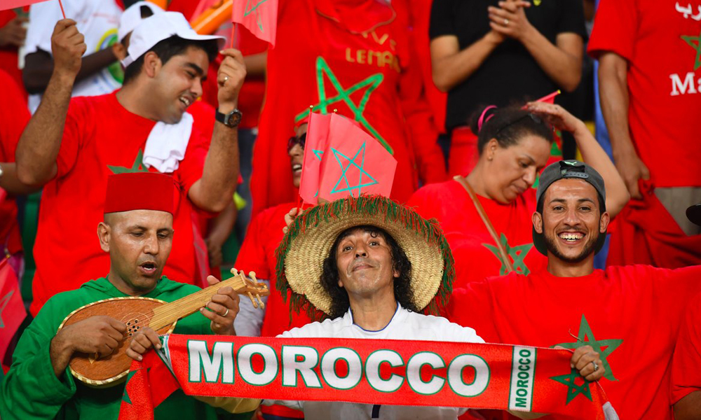 Les supporters marocains.