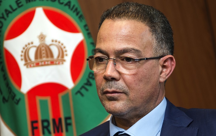 Fouzi Lekjaa, President of Morocco's Royal Football Federation (FRMF) pictured during an interview on June 7, 2018, in the capital Rabat. - The award on June 13 of the 2026 World Cup to North America was met with bitter disappointment in Morocco, after its fifth failed bid to host the tournament. (Photo by FADEL SENNA / AFP)
