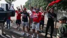 Des supporters d'Al Ahly jubilent dans les rues du Maroc