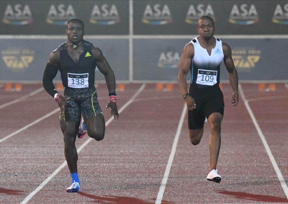 100m Akani Simbine et Ferdinand Omanyala se font face