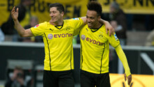 Aubameyang et Lewandowski sous le maillot de Dortmund