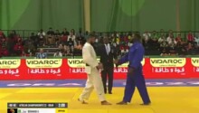 le judoka congolais octave gambie au récemment chamionnat d'afrique à oran