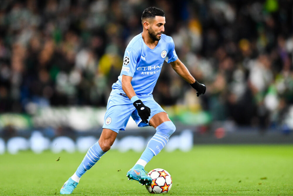 Riyad Mahrez (26 Manchester City) in action during the UEFA Champions League round of 16 second leg match between Manchester City and Sporting Lisbon at Etihad stadium in Manchester. Will Palmer/SPP (Photo by Will Palmer/SPP/Sipa USA) - Photo by Icon sport