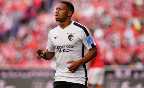 LISBON, PORTUGAL - OCTOBER 3:  Fahd Moufi of Portimonense SC during the Liga Bwin match between SL Benfica and Portimonense SC at Estadio da Luz on October 3, 2021 in Lisbon, Portugal.  (Photo by Gualter Fatia/Getty Images)