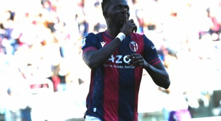 Musa Barrow fete son but face à la Fiorentina