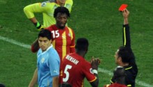 Suarez voit rouge face au Ghana en quart de finale de la Coupe du monde 2010