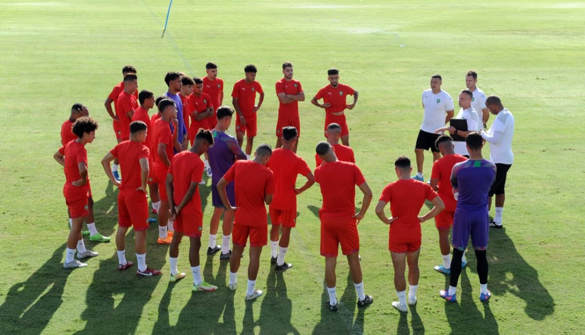 Les U20 marocains à l'entraînement