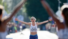 Keira D'Amato au marathon de Berlin