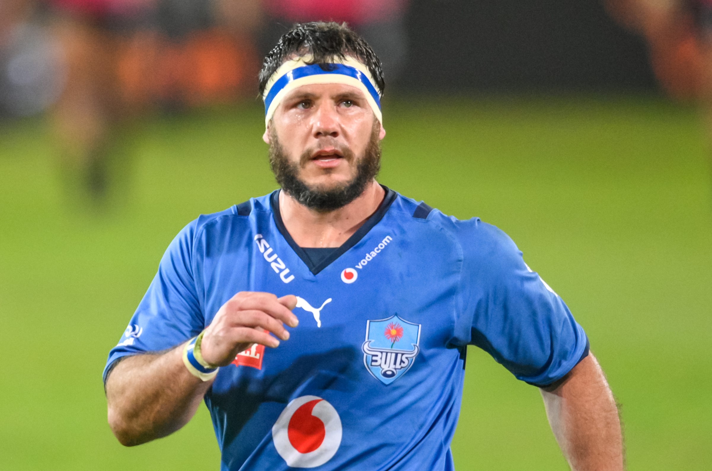 PRETORIA, SOUTH AFRICA - JUNE 25:  Marcell Coetzee (C) of the Vodacom Bulls during the Carling Currie Cup match between Vodacom Bulls and New Nation Pumas at Loftus Versfeld on June 25, 2021 in Pretoria, South Africa. (Photo by Christiaan Kotze/Gallo Images)