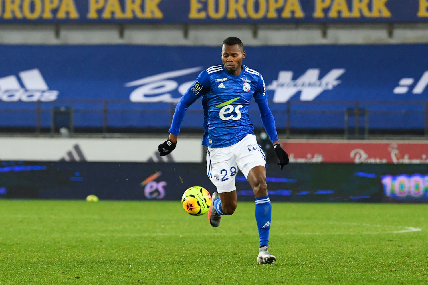 Habib DIALLO of Strasbourg during the Ligue 1 match between RC Strasbourg and Nimes Olympique at Stade de la Meinau on January 6, 2021 in Strasbourg, France. (Photo by Sebastien Bozon/Icon Sport) - Habib DIALLO - Stade de la Meinau - Strasbourg (France)