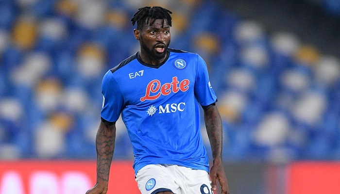 Andre-Frank Zambo Anguissa of SSC Napoli during the Serie A match between SSC Napoli and FC Juventus at Stadio Diego Armando Maradona, Napoli, Italy on 11 September 2021.  (Photo by Giuseppe Maffia/NurPhoto via Getty Images)