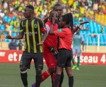Carinne Ayom lors d'un derby de Kinshasa
