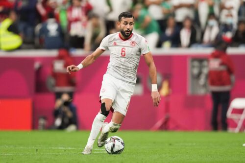 Ghailene CHAALALI of Tunisia during the FIFA Arab Cup final match between Algeria and Tunisia at Al Bayt Stadium in Qatar Photo by Icon Sport  -  (Qatar)