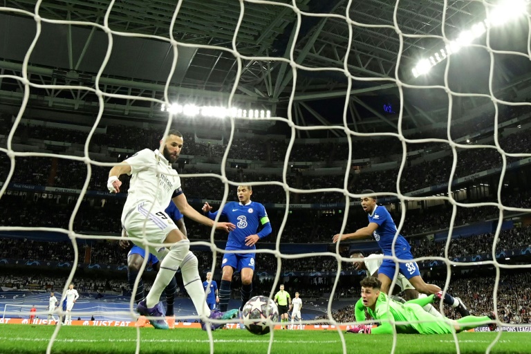 Karim Benzema en action contre Chelsea