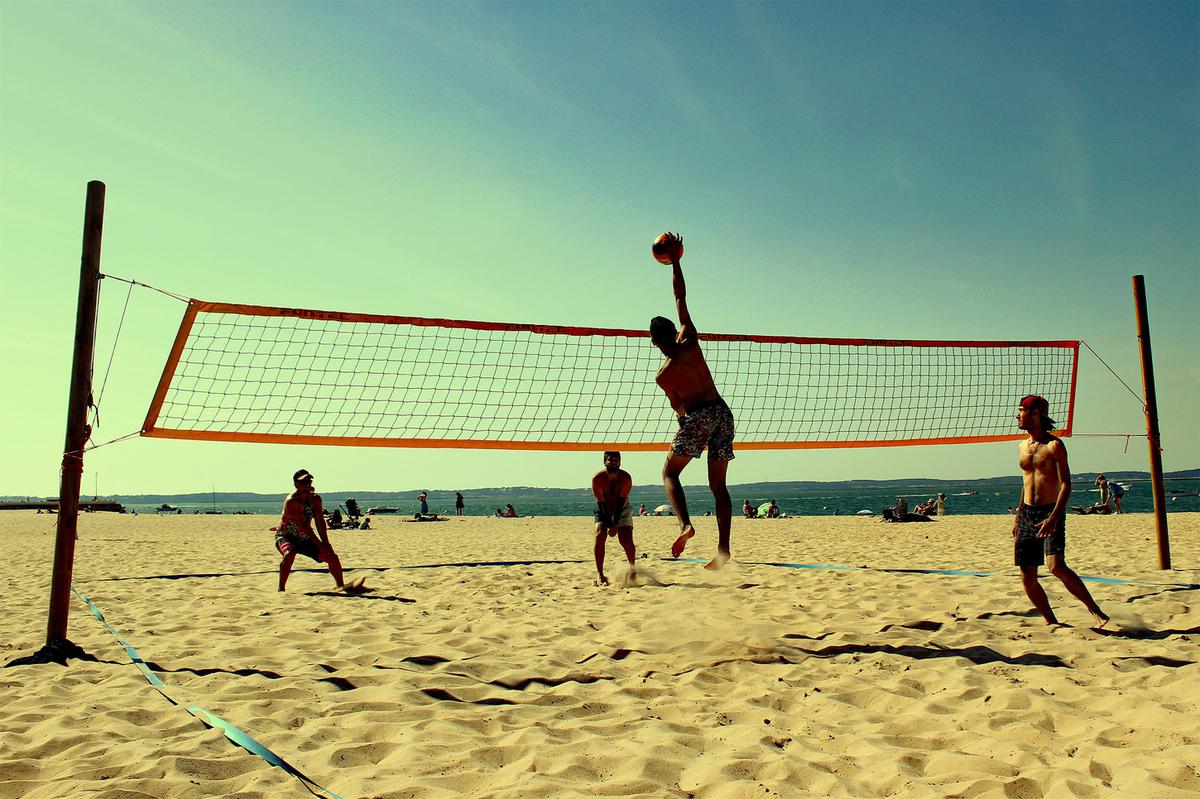 Le Beach Volley est de nouveau praticable sur la plage d'Arcachon Photo Photo : Valentin Labat