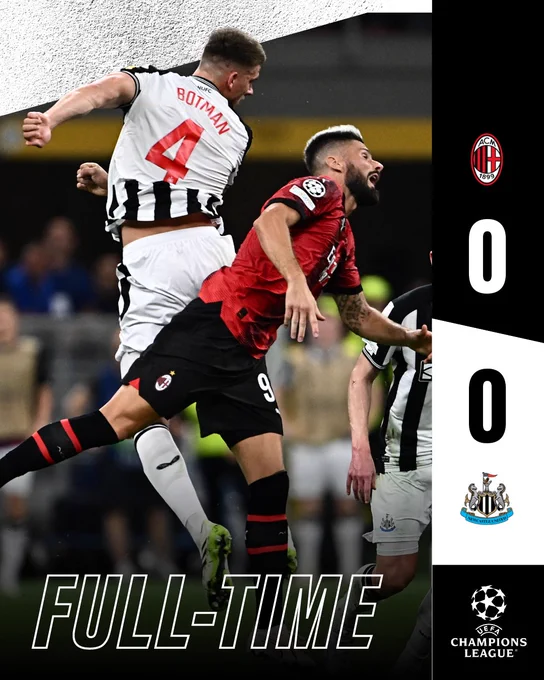 C1 Milan vs Newcastle résumé